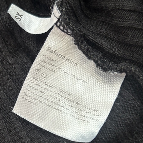 Reformation Luce Ribbed Button Front Top Size XS - Picture 13 of 13